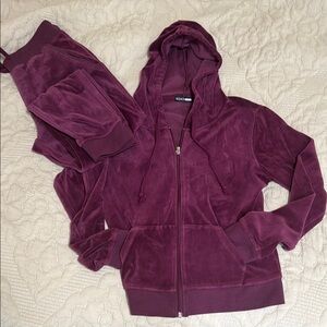 Fashion Nova Purple Velour Jacket with Plush Texture